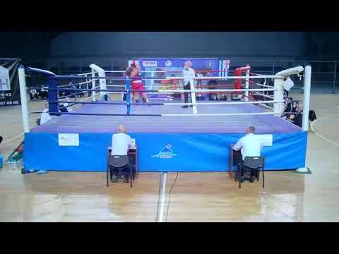 26-02-2022(92kg)RED Alanidze Irakli VS BLUE Tchigladze Giorgi.Georgian Boxing Championship semifinal