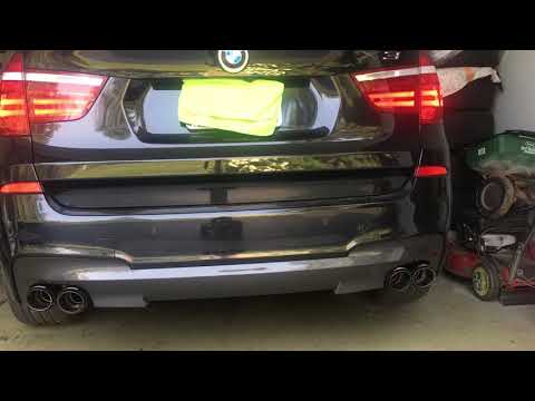 REMUS exhaust. Sport + Mode. MHD tuning Burbles. VRSF Downpipe. F25 X3 35i N55