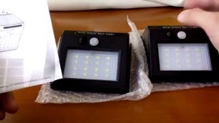 solar Bewegungsmelder sensor light doppelpack