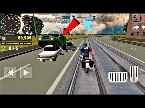 Traffic Cop Simulator 3D / ON DUTY POLICE BIKE PATROLLING / Android & iOS Gameplay - HD #2