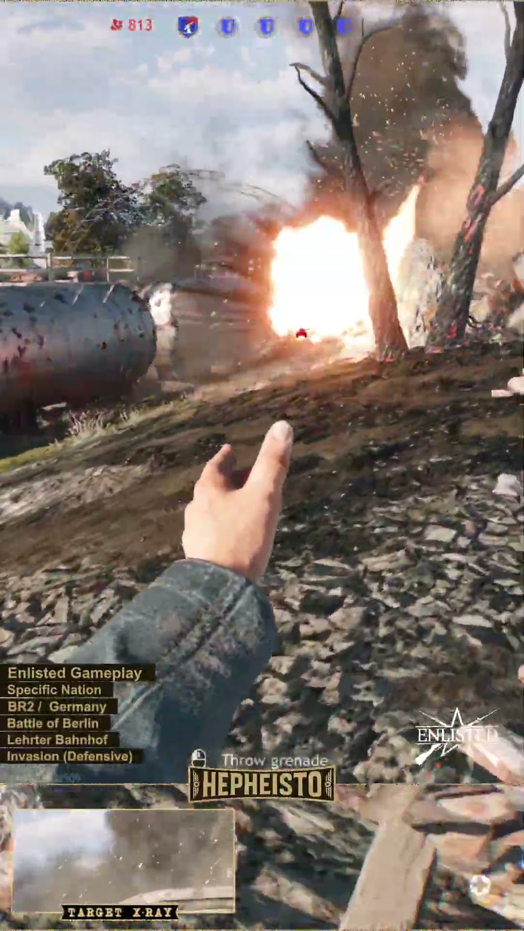Radio Operator eliminates Tank T-50 with Explosion Pack