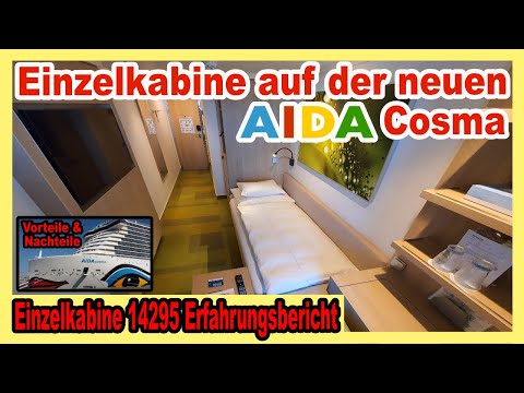 AIDAcosma single cabin with balcony (AIDAcosma cabin 14295) + review 🛳