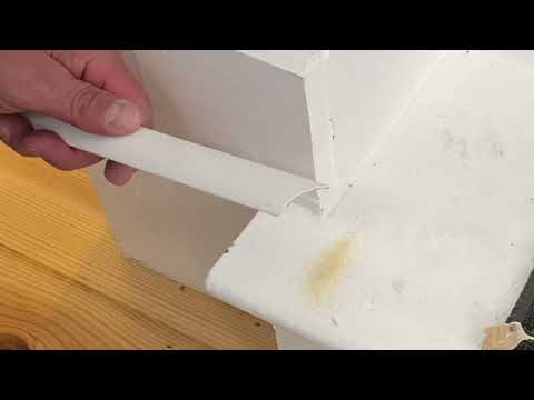 How to use a coping saw to cut quarter round.￼