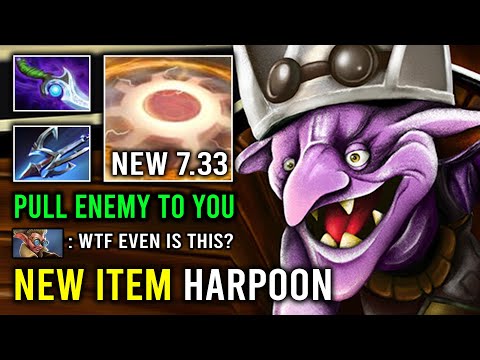 NEW 7.33 Item Harpoon + Diffusal Timbersaw Pulling Enemy Toward You with Chakram Burst Dota 2