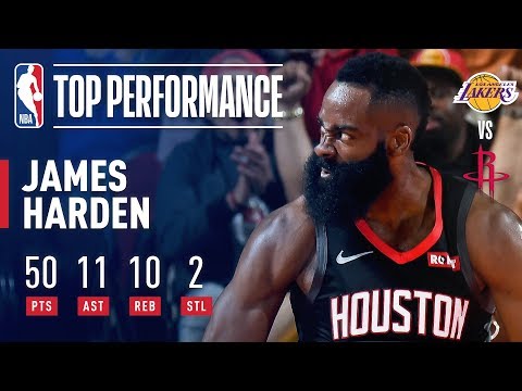 James Harden EXPLODES for 50-Point Triple-Double In Win Over Lakers | December 13, 2018