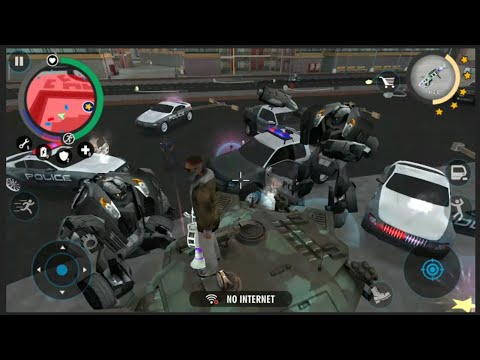 Real Gangster Crime(US Army Tank Fight  with Car Robot )-Robot Car Attack Army Tank- Gameplay HD
