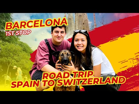 Umzug in die Schweiz🇨🇭 mit unserem geretteten Aspin, Tokoy! | Teil 1: Zwischenstopp in Barcelona 🇪🇸🐾