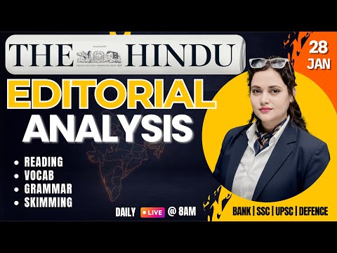 The Hindu Editorial Analysis | 28 January 2026 | Reading, Vocab, Grammar, Skimming | by Rupam Ma'am