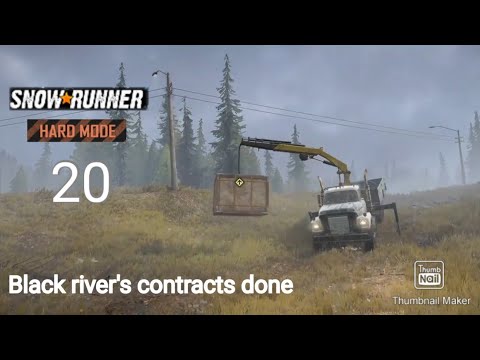 Snowrunner on hard mode Walkthrough part20. Blake rivers contracts done
