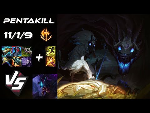 JUNGLE Kindred vs Rek'Sai [PENTAKILL] - NA Grandmaster Patch 25.24