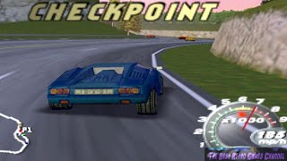 "Automobili Lamborghini"  1997 Racing Video Gameby Titus Software for Nintendo 64 - Game Play