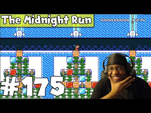 Mario Maker: The Midnight Run #175  - ⚪ Christmas All Minigames! ⚫