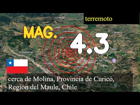 😱🚨  Terremoto cerca de Molina, Provincia de Curicó, Región del Maule, Chile actualizaciones en vivo