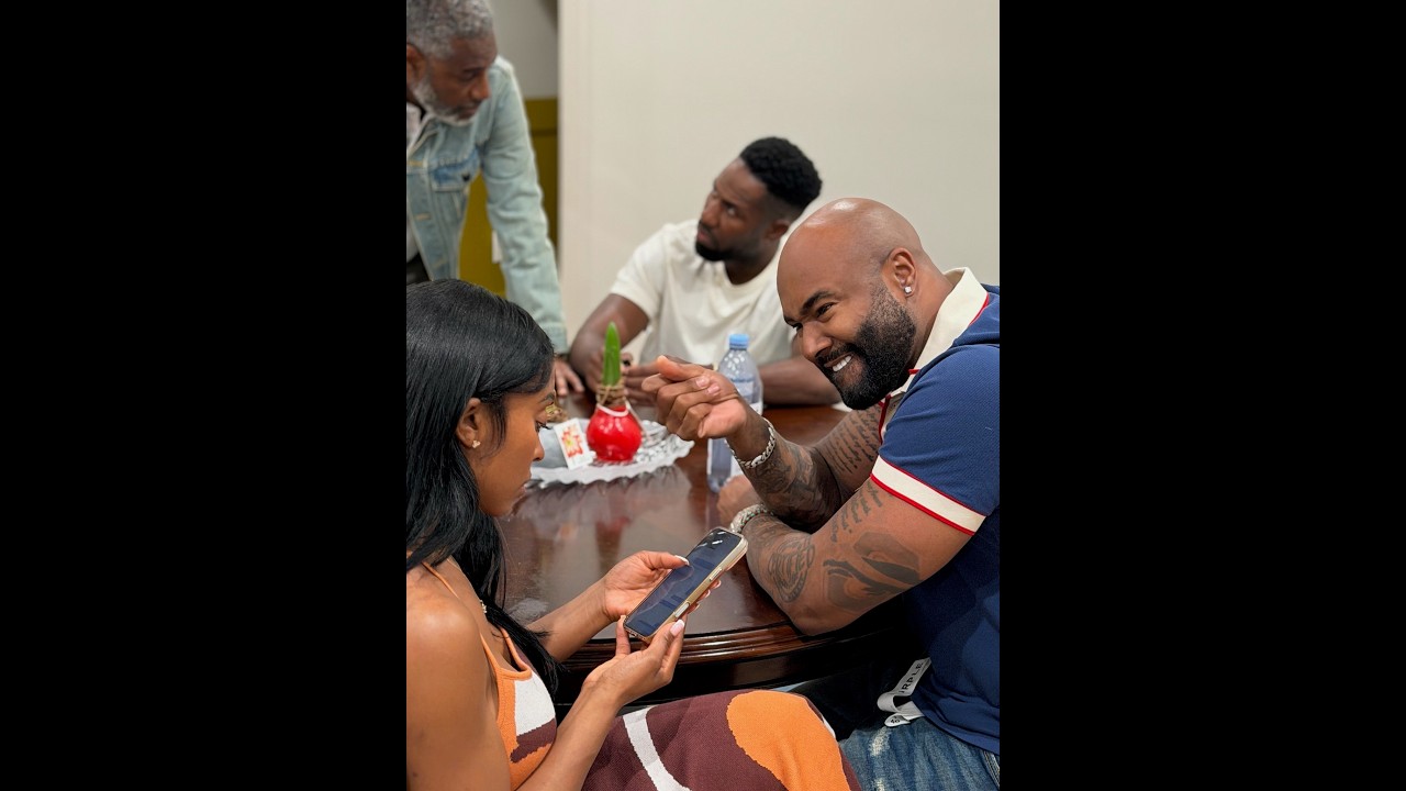 When Mike snaps his finger at Domini like a child in front of the men!