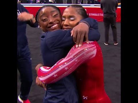 Jordan Chiles Cries after her floor routine 2021 US Olympic trials day 2 NBC