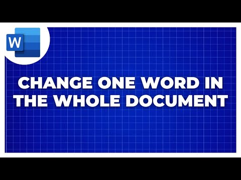 How To Change One Word In Whole Document