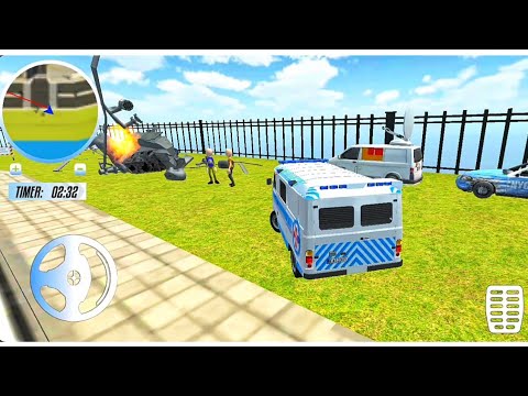 Ambulance driving simulator 2020 - Stickman Ambulance Roof Jumping - Android Gameplay #09