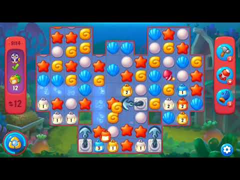 Fishdom Hard Level 9114 (with Double Lightning Booster) @choraelmin