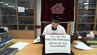 הרב אסף נחום-הלכות שבת שיח' כו' ניסן תש''פ