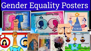 Gender Equality Posters 2025, Women's equality Creative poster ideas, WE ARE EQUAL