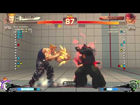 Blue Emblem (Guile) vs Ryukichikun (Evil Ryu) - USF4 *60fps/1080p*