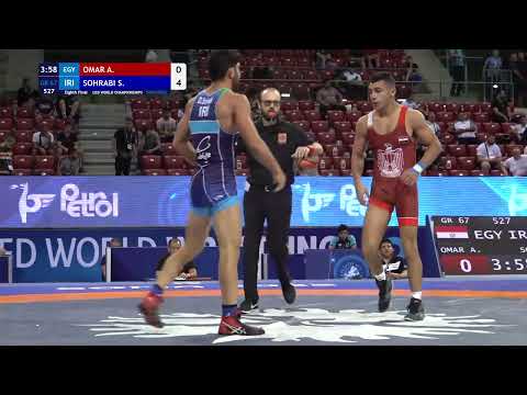 1/8 GR - 67 kg: A. OMAR (EGY) v. S. SOHRABI (IRI)