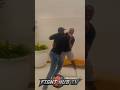 ISRAEL ADESANYA & JON JONES SPAR AFTER MEETING; BOTH GRAPPLE IN CLINCH!