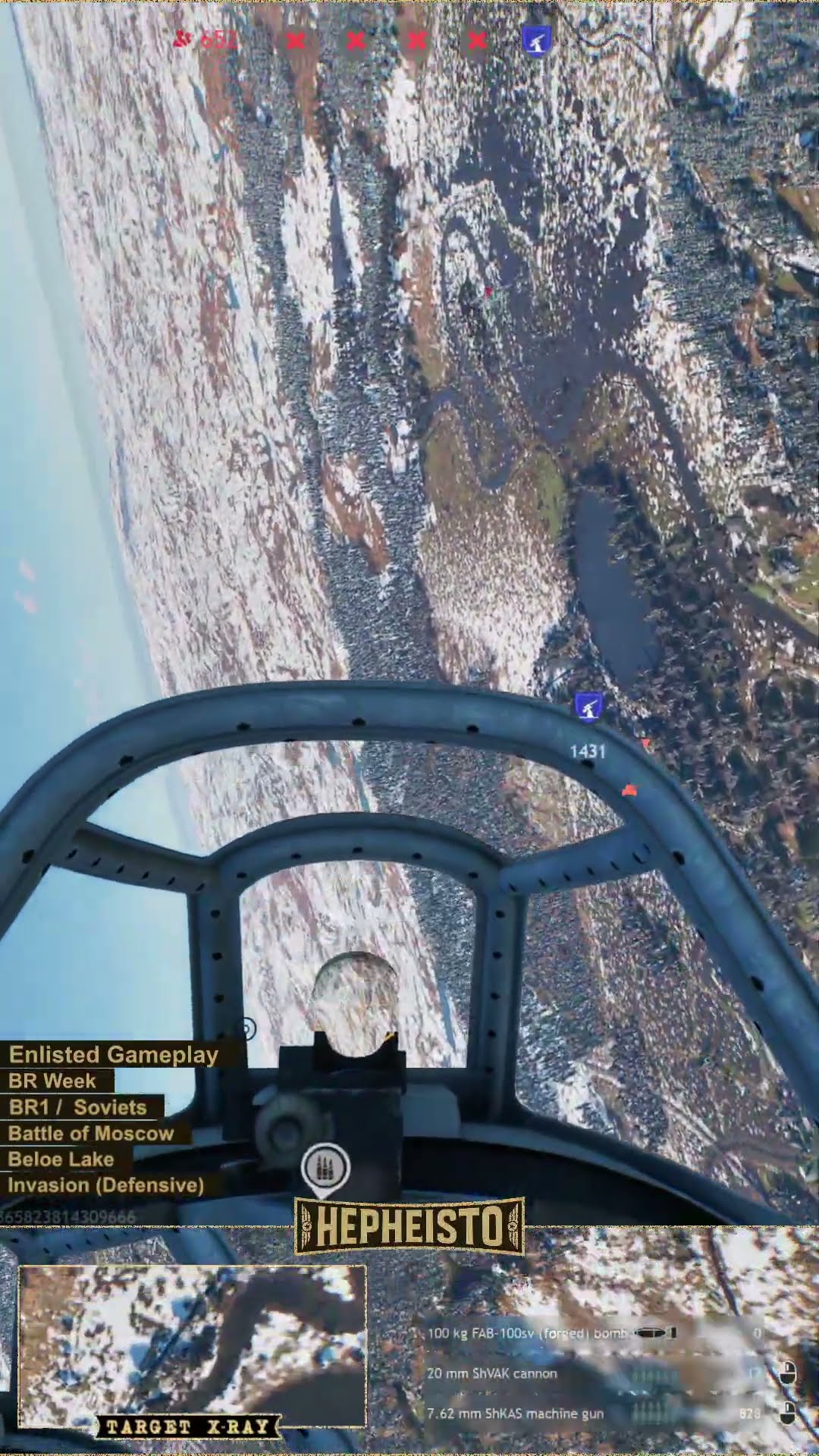 Pilot eliminates Plane Hs 123 A-1 with 20mm MG