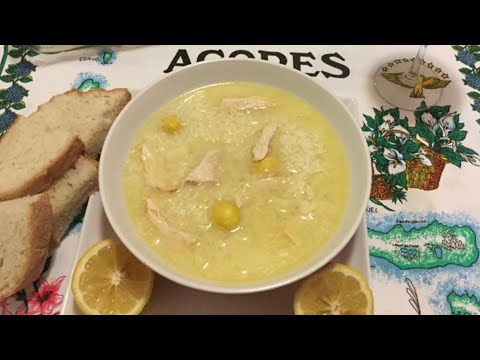 Prato Tradicional dos Açores Canja  de Galinha  Caseira como se fazia Antigamente !