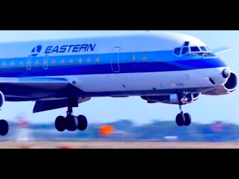 Eastern Airlines Douglas DC-8-21 & DC-8-51 Landing and takeoff