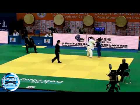 Judo Grand Prix Qingdao 2011 -57kg BOUKOUVALA  (GRE)-FERNANDEZ (ESP)