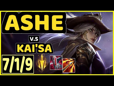OMOK KING (ASHE) vs KAI'SA - 7/1/9 KDA BOTTOM ADC GAMEPLAY - NA Ranked MASTER