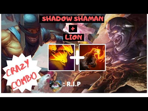 [Dota 2 Lion Highlights] CraZY Gameplay | Lion + Shadow Shaman | RIP | Fully Disabled