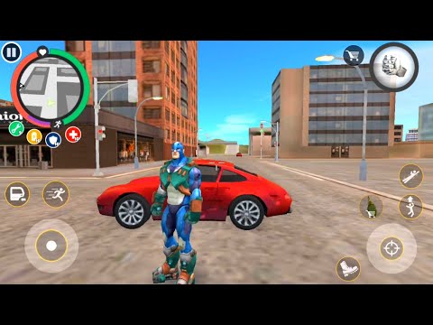 Rope hero vice town new game | Jumping red car fight on military | Gaming section new ios gameplay