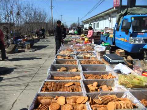 Mercado na região de Xianxian, província de Hebei.wmv