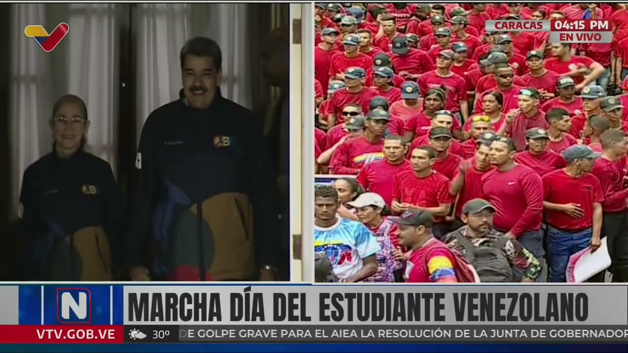 Maduro en la marcha del Día del Estudiante, 21 de noviembre de 2025