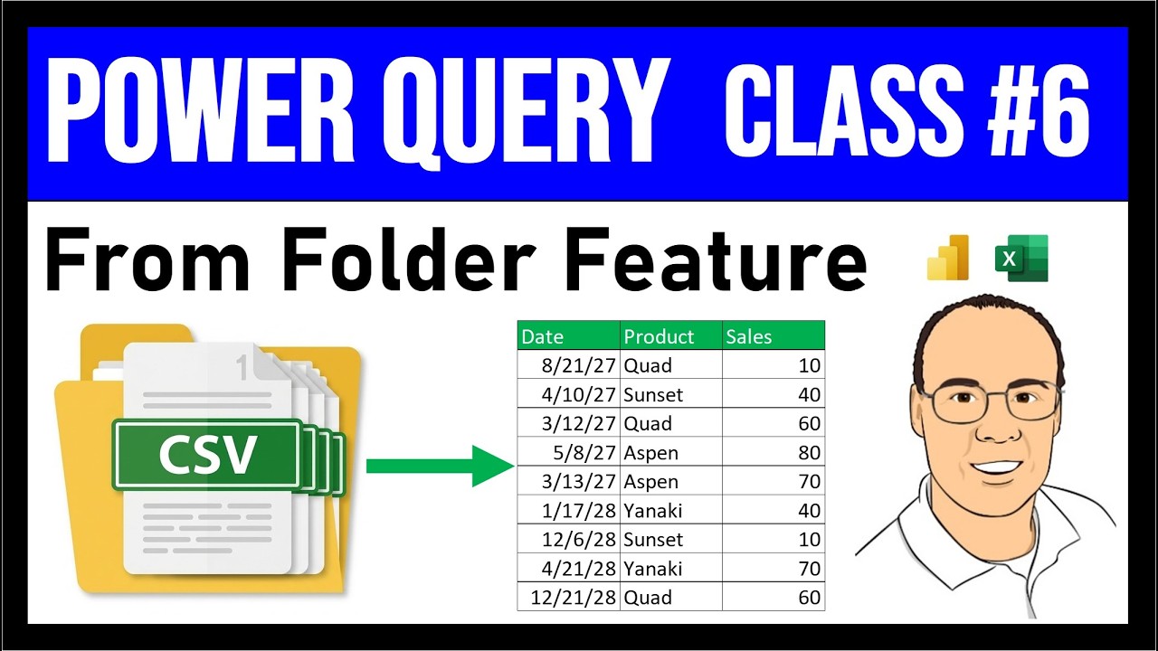 Power Query #6: 12 Tables Into One Table With Just A Click: Combine Files Button