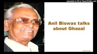 Anil Biswas talks on Ghazals - YouTube