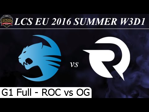 ROC vs OG Game 1 Full - LCS EU Summer 2016 W3D1M1 Roccat vs Origen