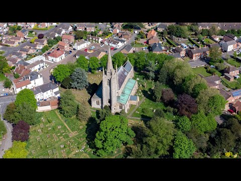 Cinematic drone footage over Swineshead Lincolnshire