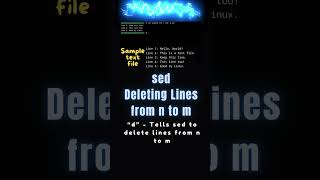 Deleting lines with the sed command #linux #linuxcommands #linuxterminal #linuxskills #linuxlearning