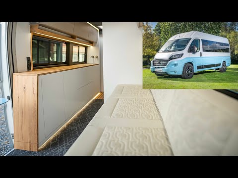 Das größte Kastenwagen Wohnmobil Europas! Sofa im Campervan! XL Küche! Free München Messe Joy Rider