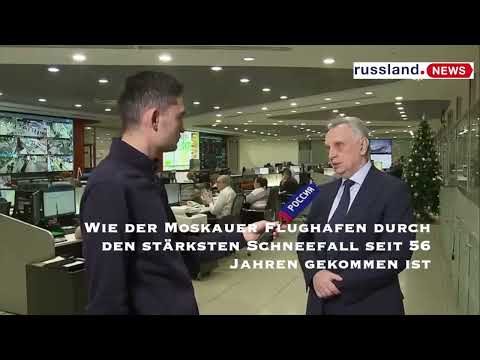 Wie der Moskauer Flughafen durch den stärksten Schneefall seit 56 Jahren gekommen ist