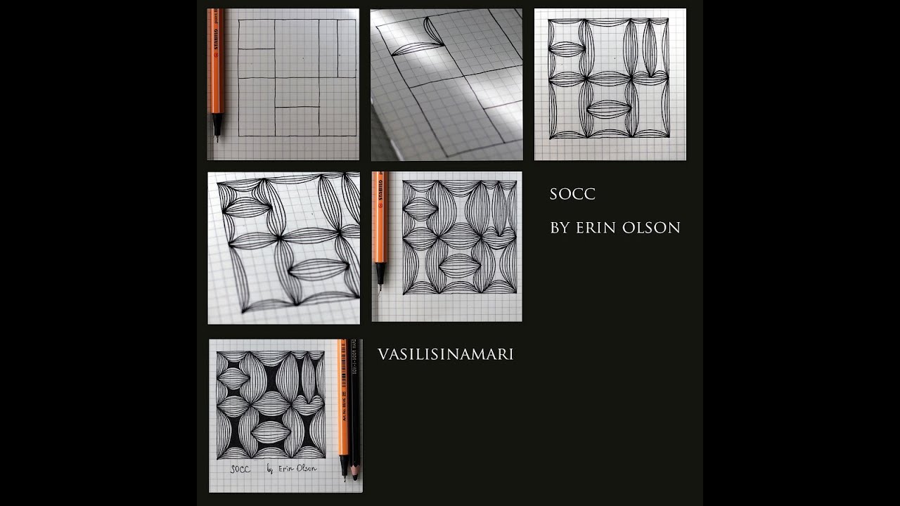 VASILISINAMARI zentangle tutorial pattern 