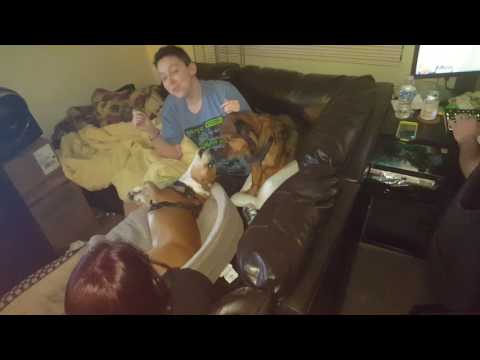 Dawn Colby & Hailee Carol Playing With the Dogs