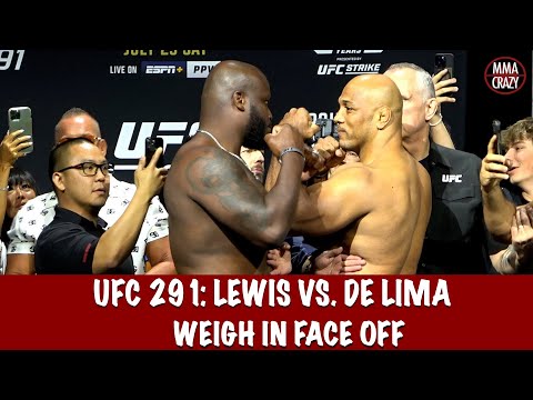 UFC 291: Derrick Lewis vs. Marcos Rogerio de Lima Weigh-in Face Off