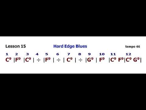 John Ganapes: Lesson 15 - Hard Edge Blues (slow) - backing track