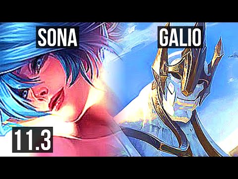 SONA & Ashe vs GALIO & Kai'Sa (SUPPORT) | Rank 1 Sona, 3/2/14, 500+ games | EUW Grandmaster | v11.3
