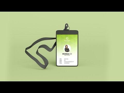 How to ID Card Design in Photoshop Employee Card Design Vertex Graphic