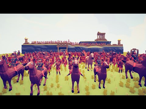 200x ROMAN SOLDIER SIEGE ENEMY CASTLE - Totally Accurate Battle Simulator TABS